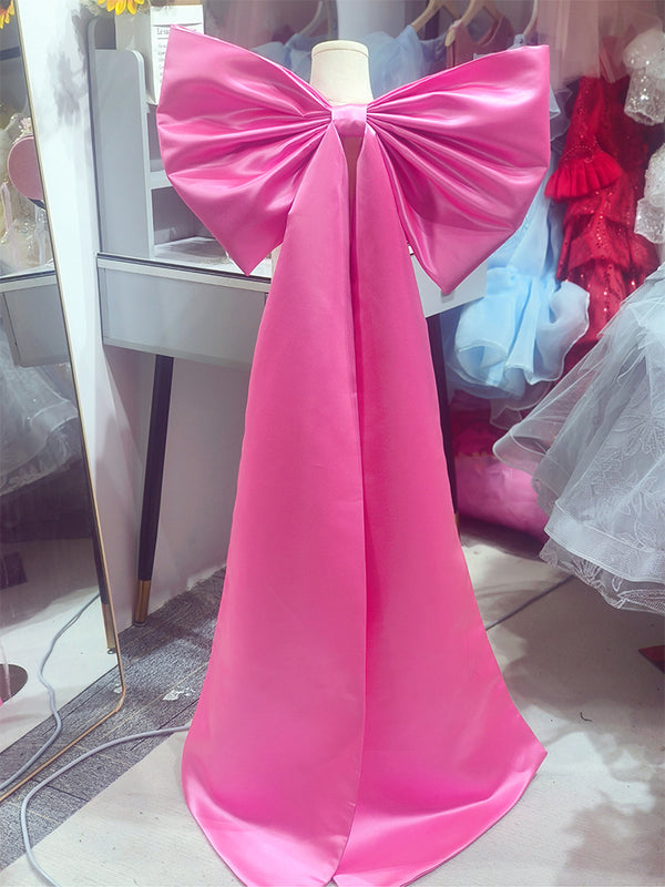 Hot Pink satin Large bow AC001