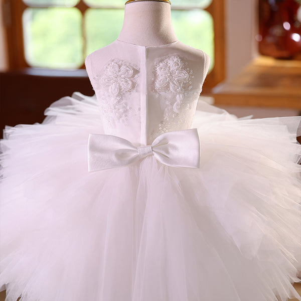 Tulle Knee-Length Baby Girl Birthday Dress